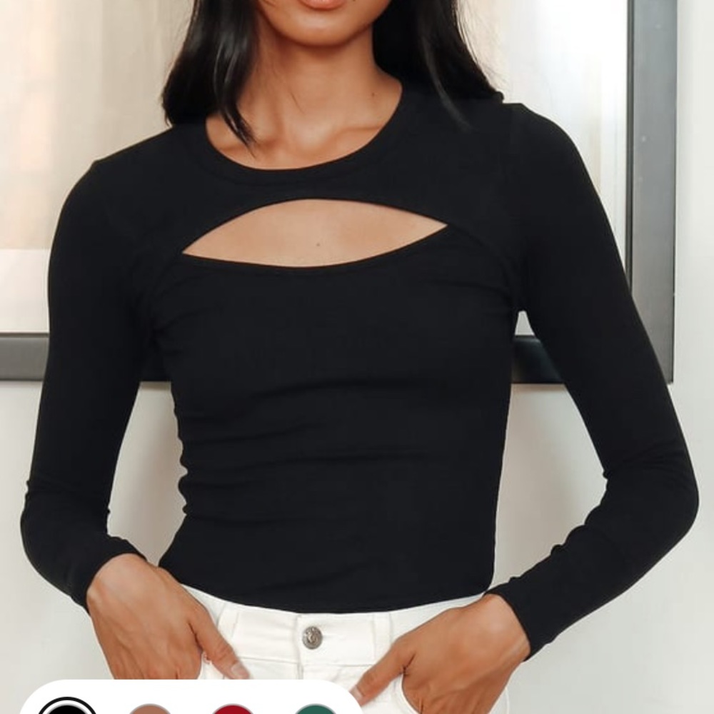 Lulus long sleeve cutout shirt